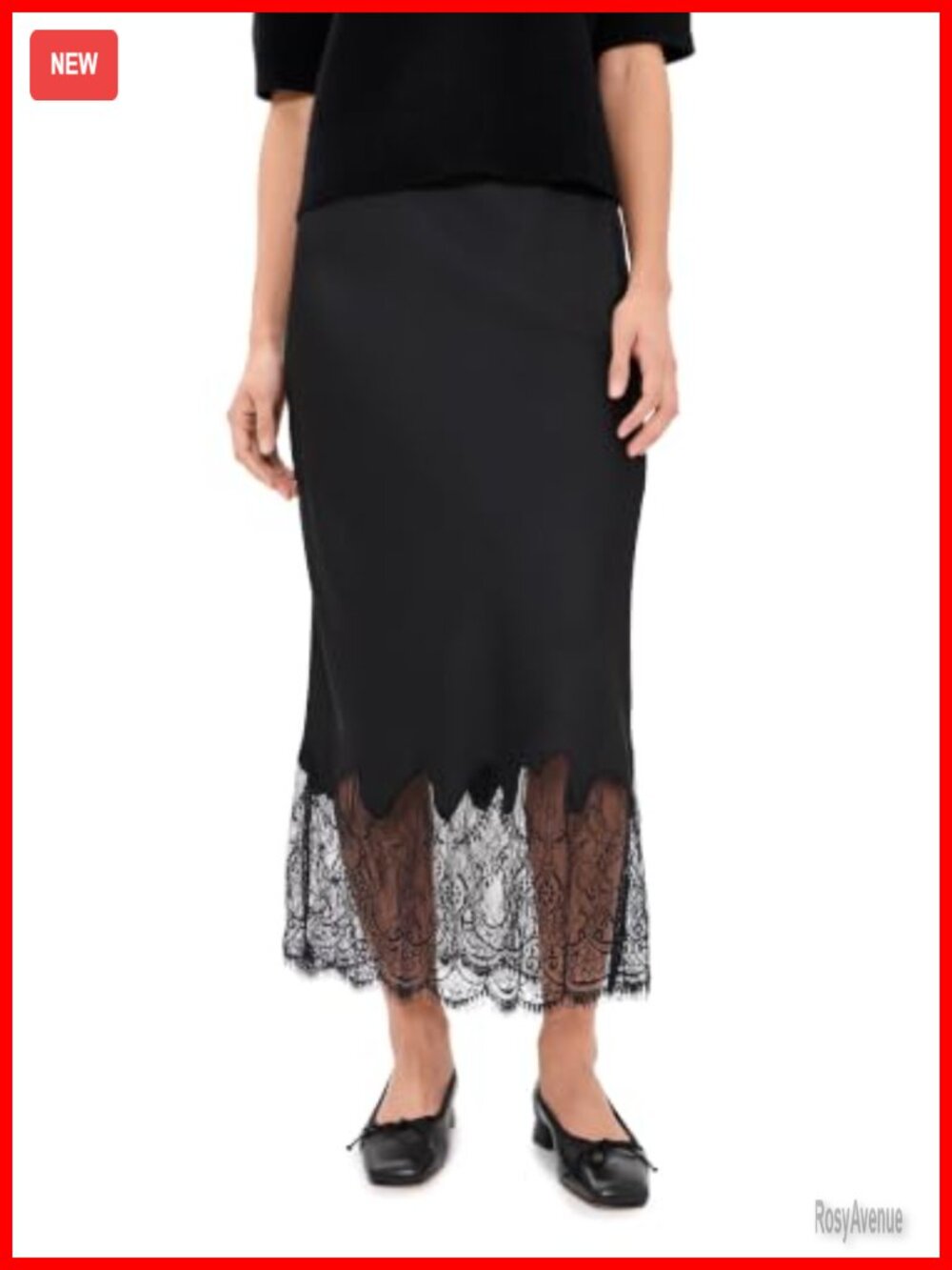 Lightweight Stretch Satin Maxi Skirt - Midi Length